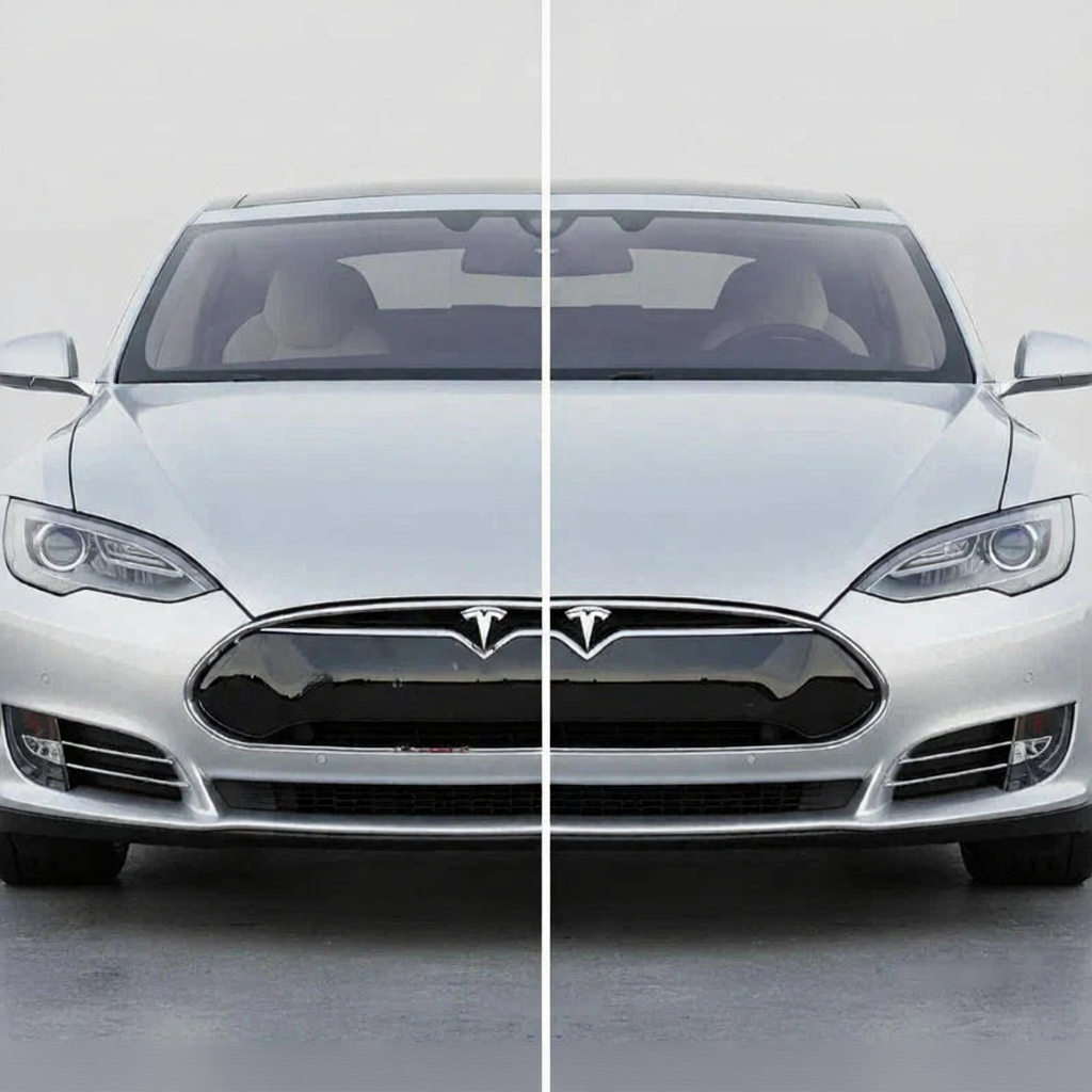 Front Bumper Grille Trim Molding Chrome for Tesla Model S 2016-2020 (1065233)