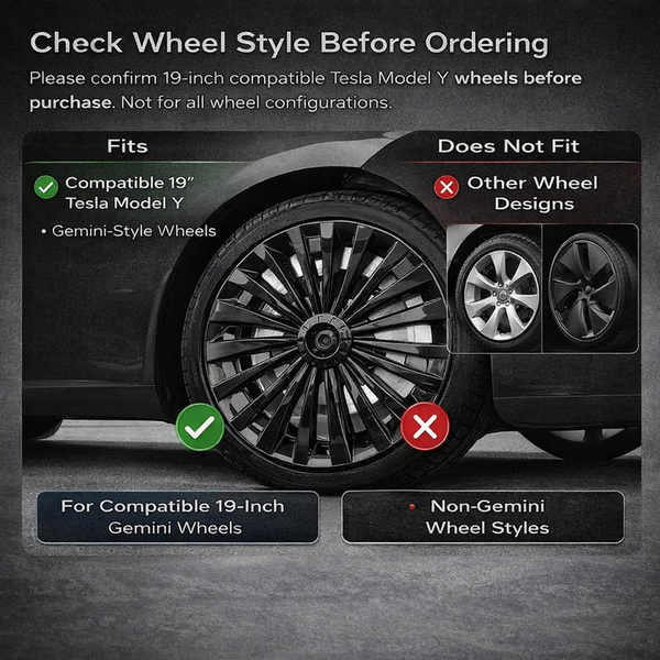 19" Wheel Covers for Tesla Model Y Wheels Rim Protectors (2020-2025.03)