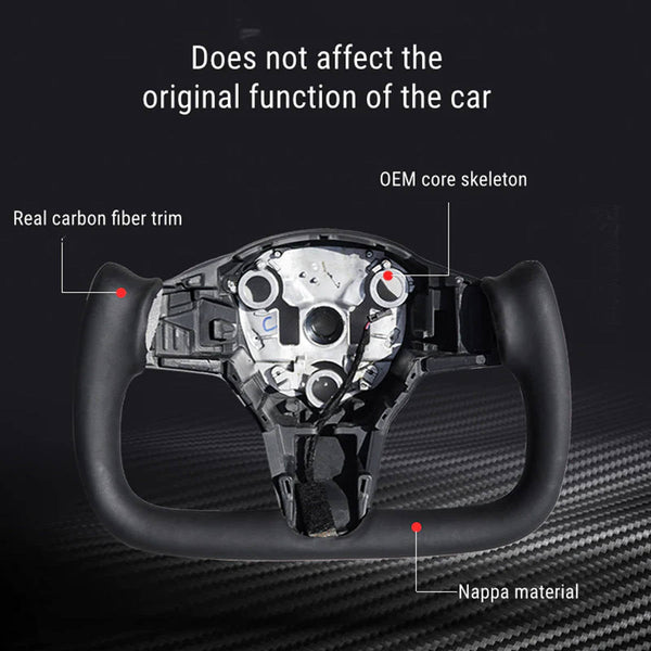 Yoke carbon steering wheel for Tesla Model 3/Y