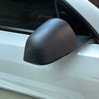 Tesla Model Y Carbon Fiber Mirror Caps -Real Molded Carbon Fiber（2019-2024）