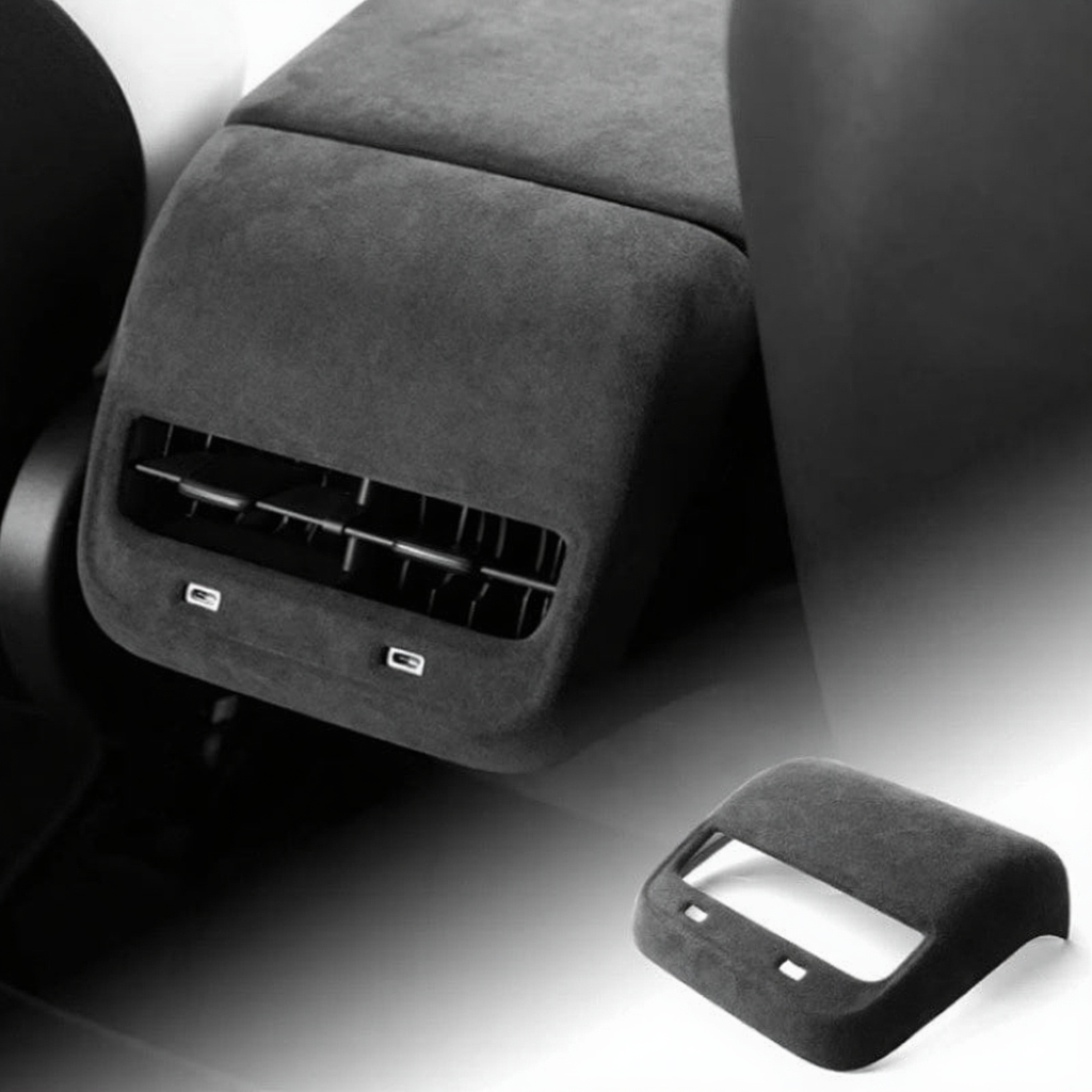 Tesla Model 3/Y Alcantara Rear Air Vent Kick Proof Trim Cover