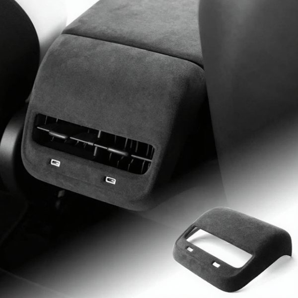 Tesla Model 3/Y Alcantara Rear Air Vent Kick Proof Trim Cover