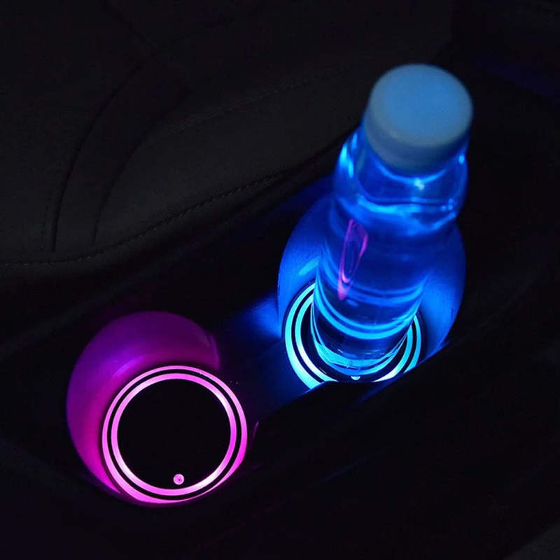 7 Colors LED Car Cup Holder for Tesla Model S/3/X/Y (2 Pcs)