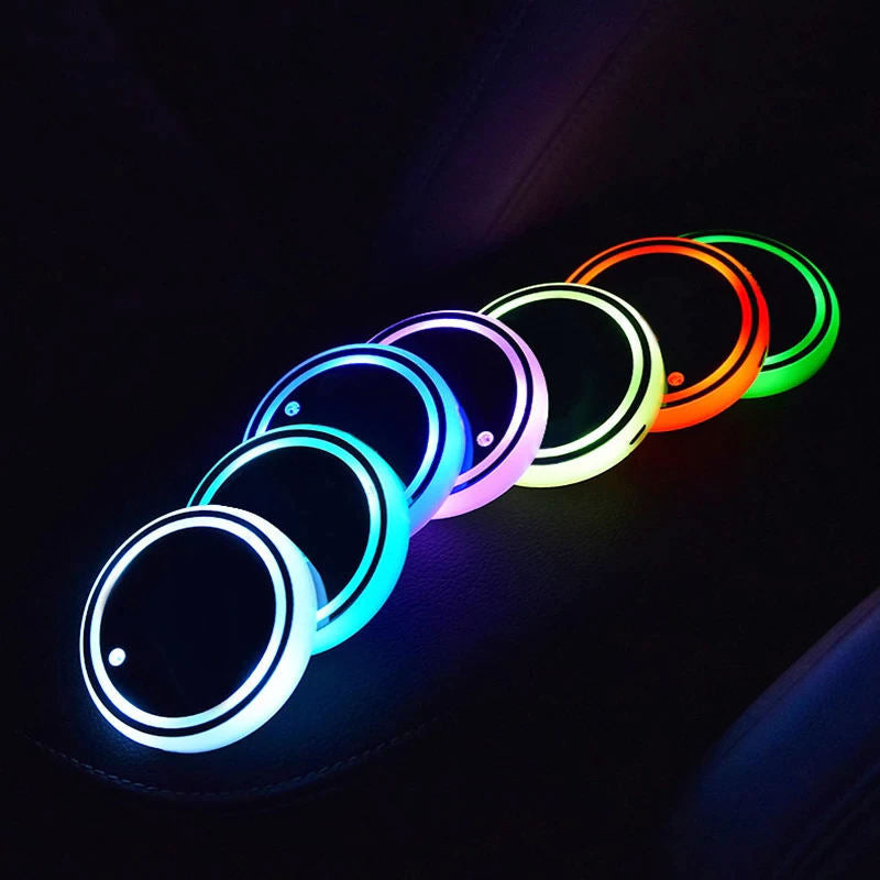 7 Colors LED Car Cup Holder for Tesla Model S/3/X/Y (2 Pcs)
