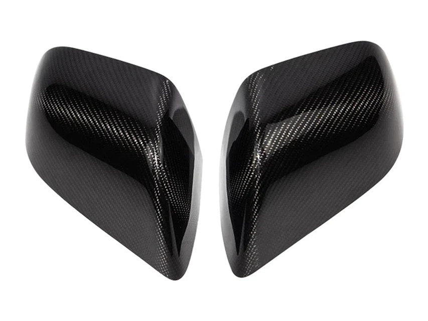 Tesla Model Y Carbon Fiber Mirror Caps -Real Molded Carbon Fiber（2019-2024）