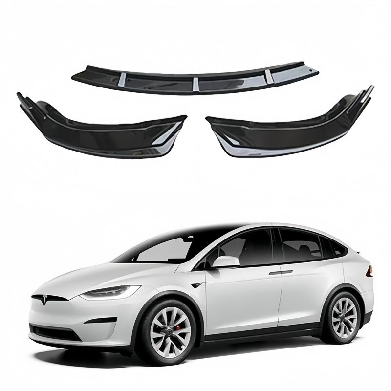ABS Front Bumper Lip Spoiler for Tesla Model X （2022-2025）