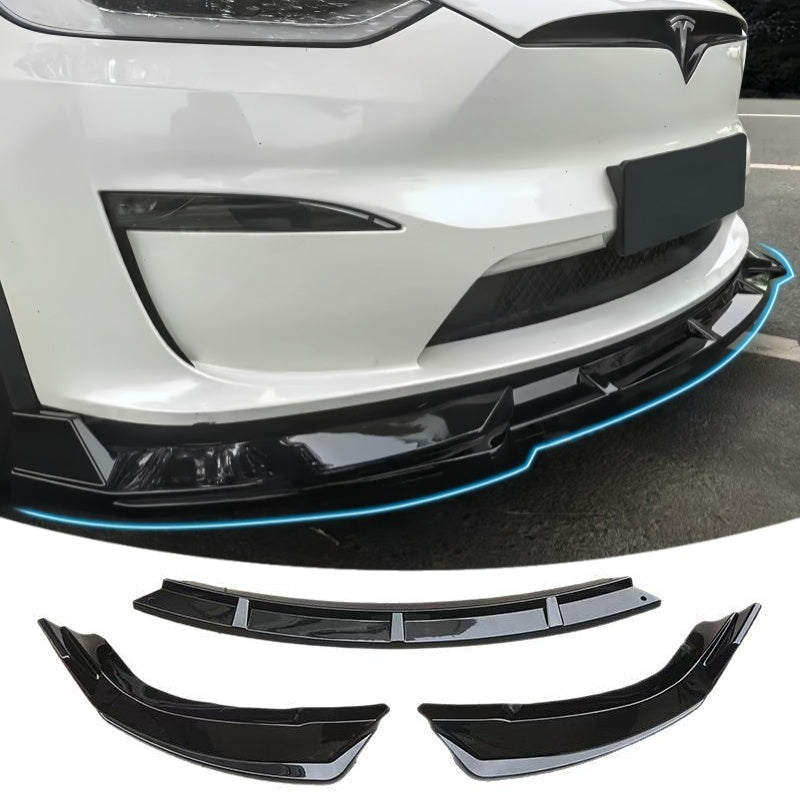 ABS Front Bumper Lip Spoiler for Tesla Model X （2022-2025）