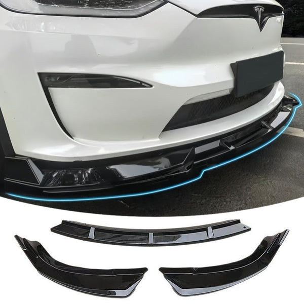 ABS Front Bumper Lip Spoiler for Tesla Model X （2022-2025）