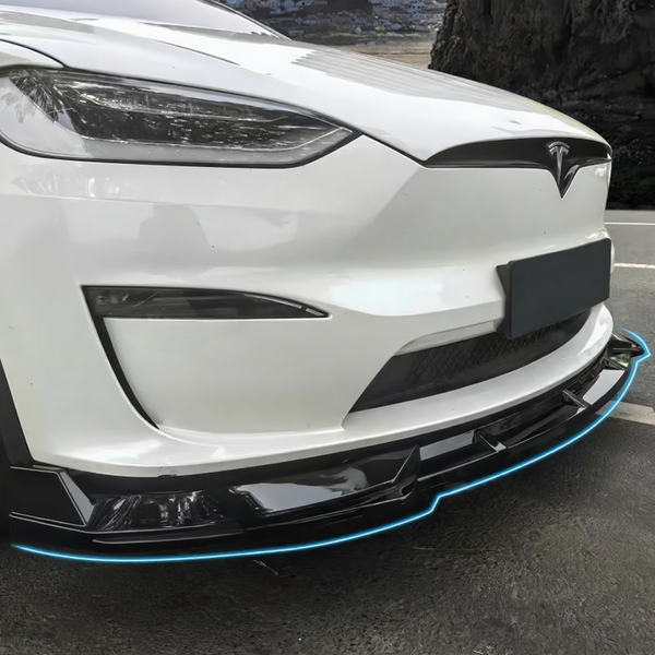 ABS Front Bumper Lip Spoiler for Tesla Model X （2022-2025）