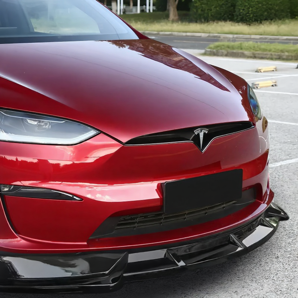 ABS Front Bumper Lip Spoiler for Tesla Model X （2022-2025）