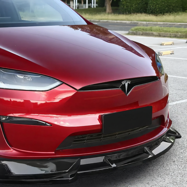 ABS Front Bumper Lip Spoiler for Tesla Model X （2022-2025）