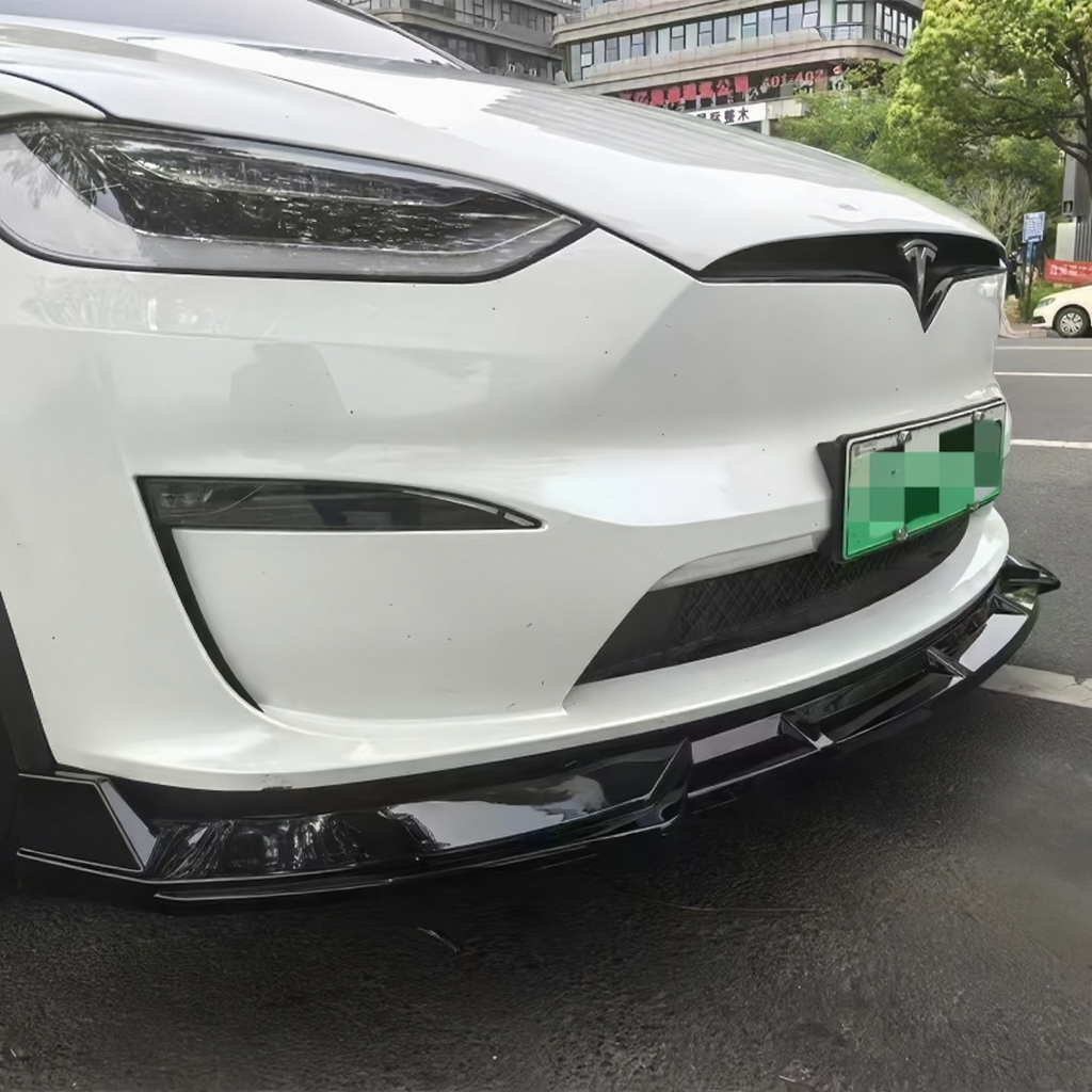 ABS Front Bumper Lip Spoiler for Tesla Model X （2022-2025）