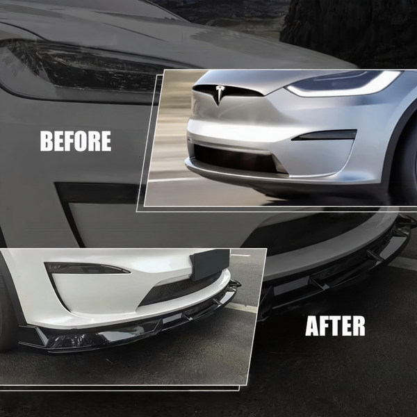 ABS Front Bumper Lip Spoiler for Tesla Model X （2022-2025）