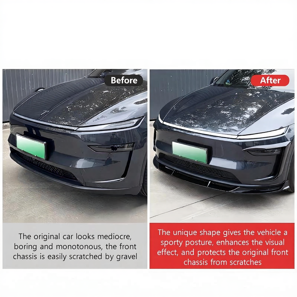 ABS Front Lip Spoiler for Tesla Model Y Juniper 2025+