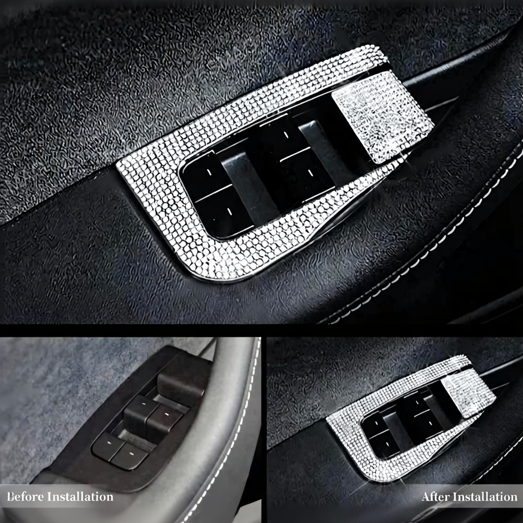 Tesla Model 3/Y Window Switch Button Diamond Patch（2017-2023） Secondary image
