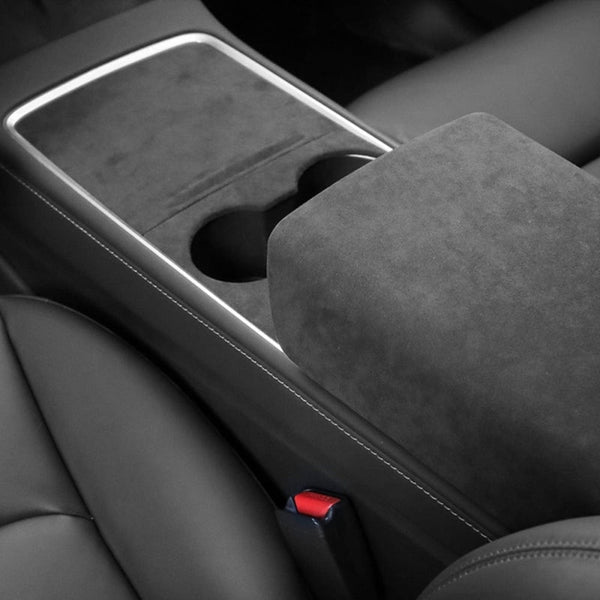 Alcantara Armrest Protective Hard Cover For Tesla Model 3/Y