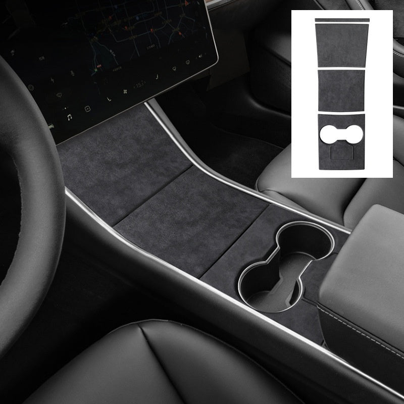 Alcantara Center Console Panel Cover for Tesla Model 3/Y Main image
