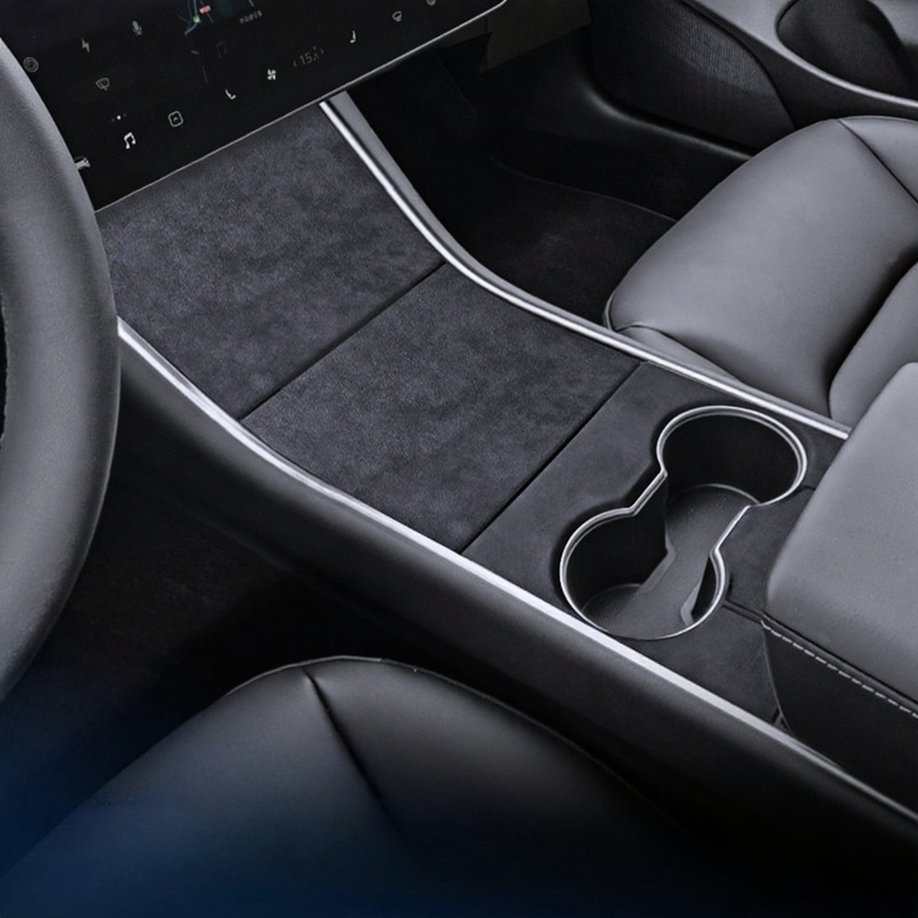 Alcantara Center Console Panel Cover for Tesla Model 3/Y