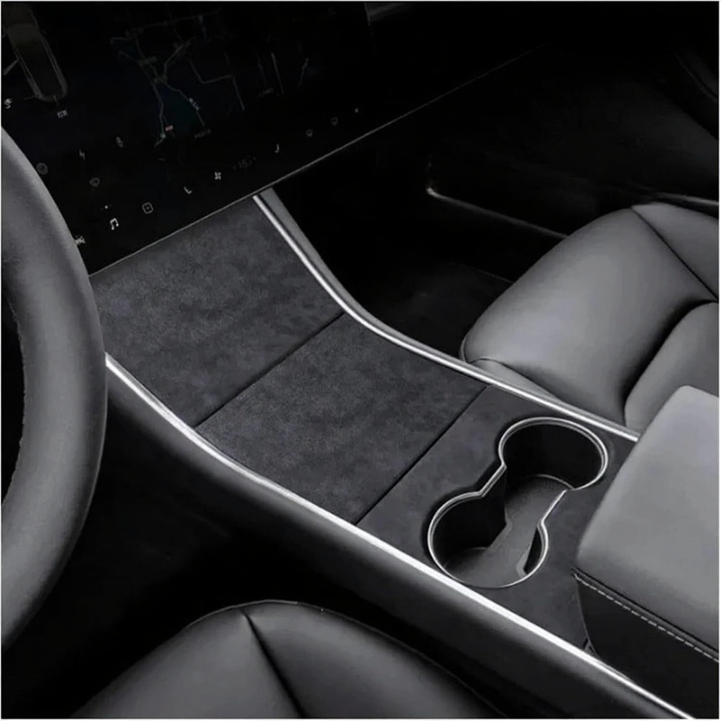 Alcantara Center Console Panel Cover for Tesla Model 3/Y