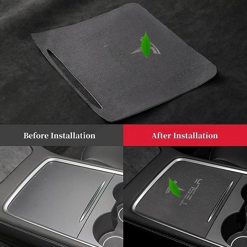 Alcantara Center Console Sliding Panel Sticker for Tesla Model 3/Y