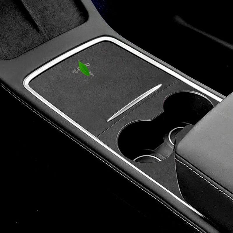 Alcantara Center Console Sliding Panel Sticker for Tesla Model 3/Y