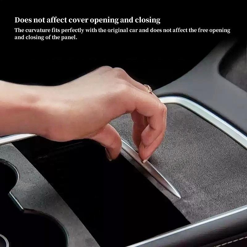 Alcantara Center Console Sliding Panel Sticker for Tesla Model 3/Y
