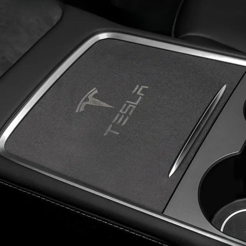 Alcantara Center Console Sliding Panel Sticker for Tesla Model 3/Y