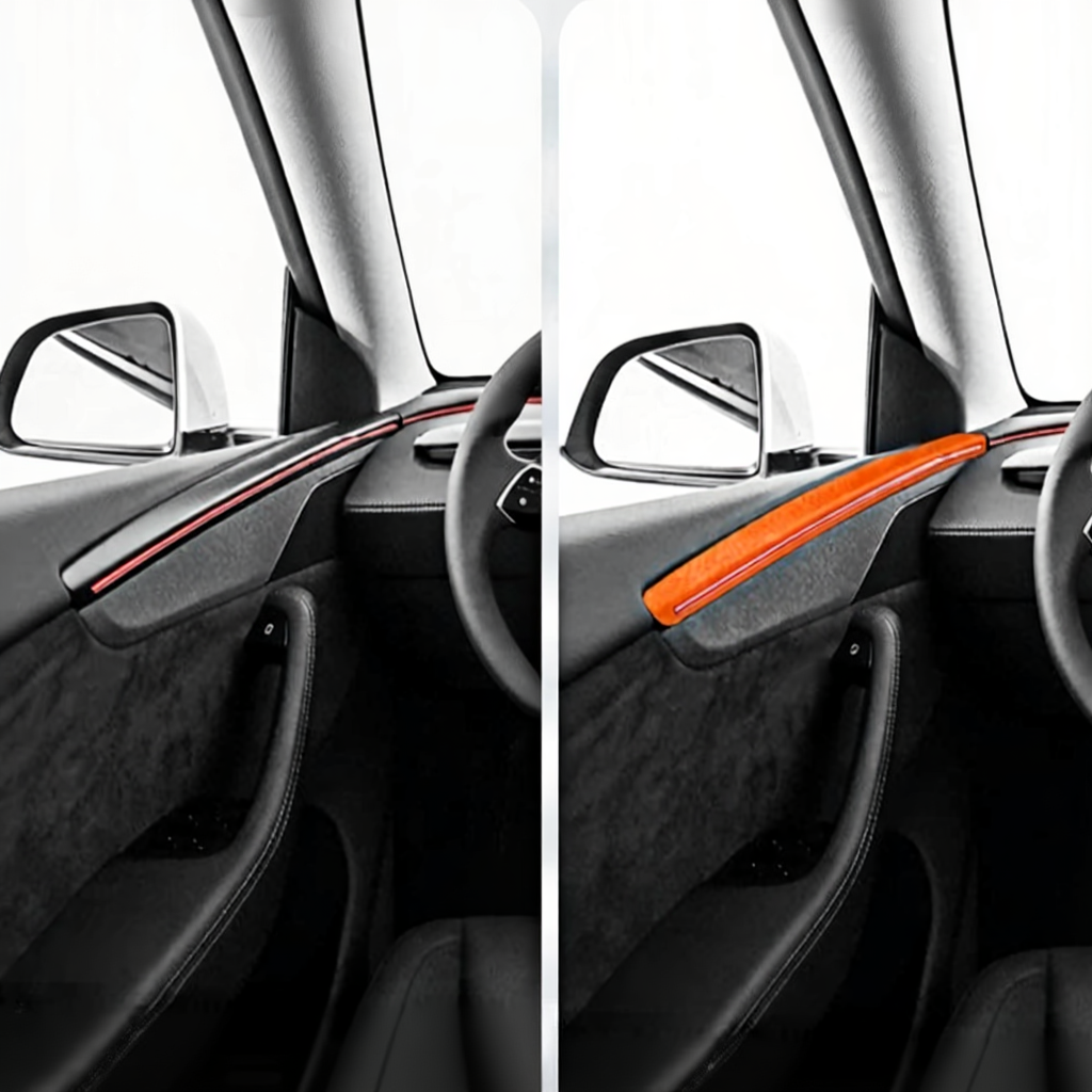 Alcantara Door Panel Cover for Tesla Model Y Juniper