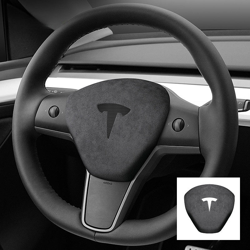 Alcantara Horn Airbag Cover for Tesla Model 3/Y Main image