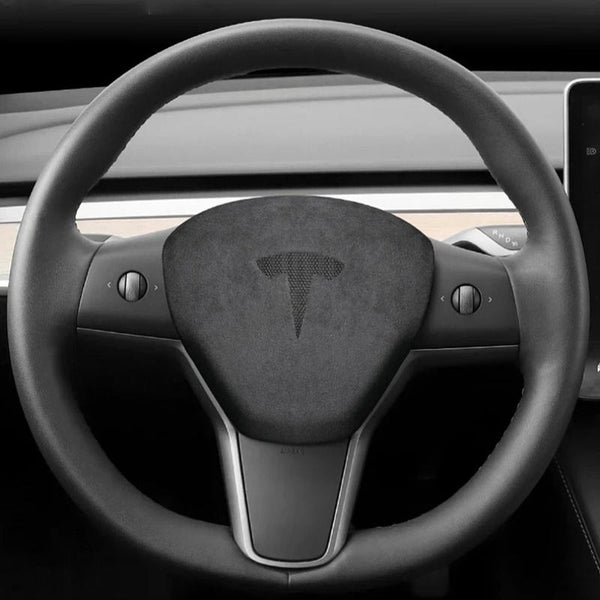 Alcantara Horn Airbag Cover for Tesla Model 3/Y