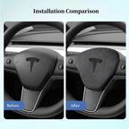 Alcantara Horn Airbag Cover for Tesla Model 3/Y