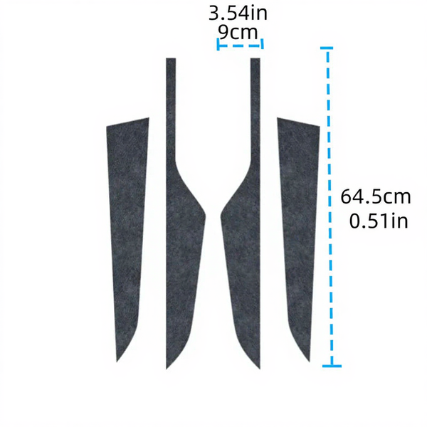 Alcantara Panel Overlays Door Trim Strips for Tesla Model Y 2019-2024