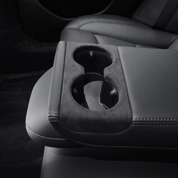 Alcantara Rear Seat Cup Holder Protection Cover For Tesla Model 3 Highland/Y Juniper