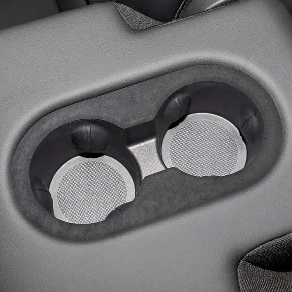 Alcantara Rear Seat Cup Holder Protection Cover for Tesla Model Y Juniper