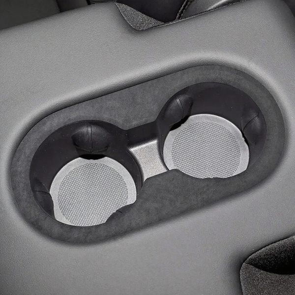 Alcantara Rear Seat Cup Holder Protection Cover for Tesla Model Y Juniper