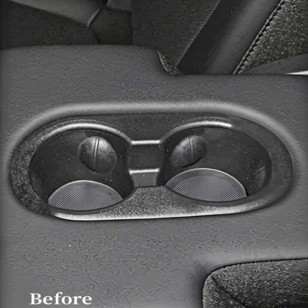 Alcantara Rear Seat Cup Holder Protection Cover for Tesla Model Y Juniper