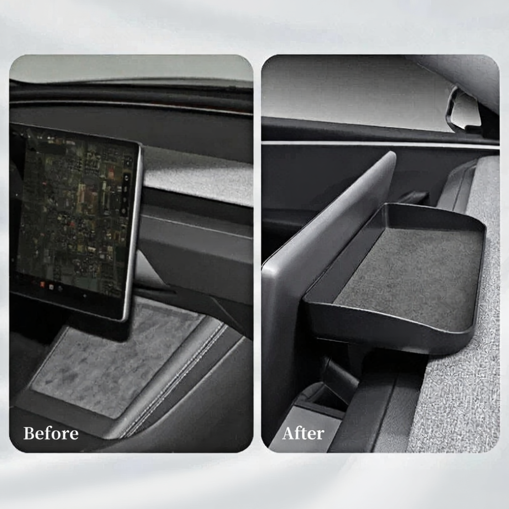 Alcantara Screen Behind Storage Box for Tesla Model 3/Y