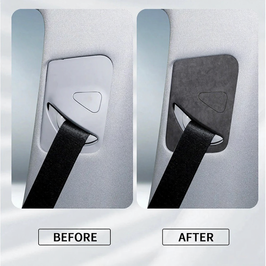 Alcantara Seat Belt Adjustment Panel Covers for Tesla Model Y Juniper 2025+