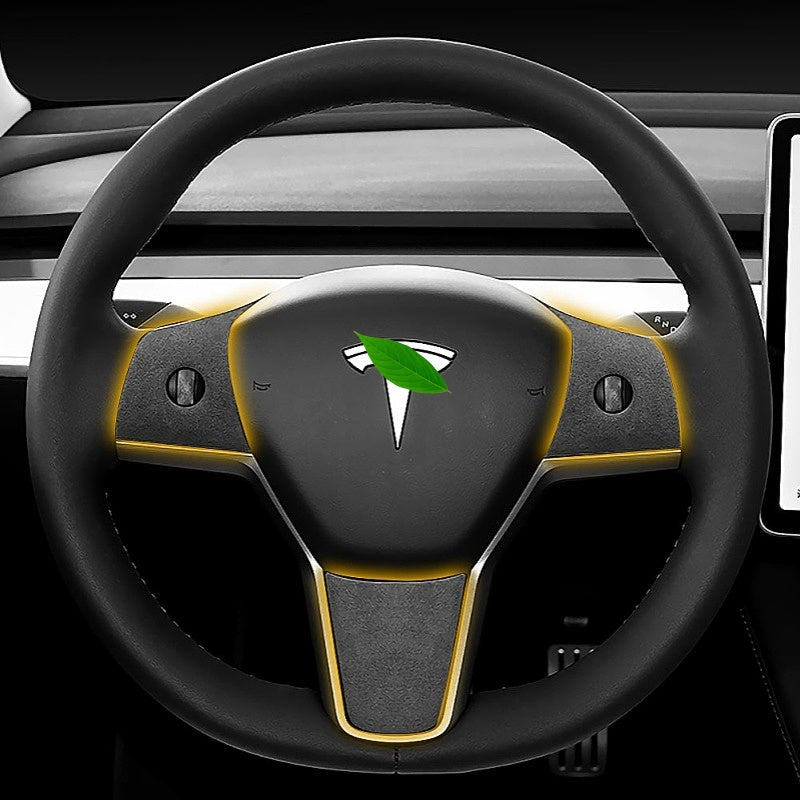 Alcantara Steering Wheel Panel Patch for Tesla Model 3/Y Main image