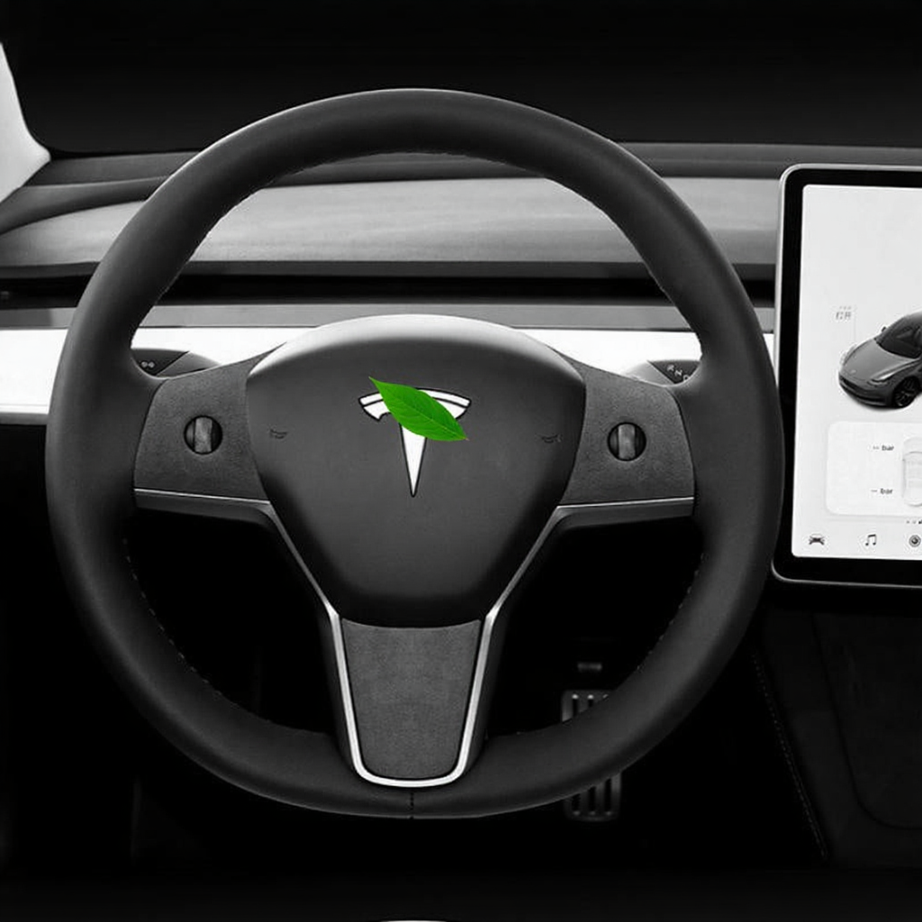 Alcantara Steering Wheel Panel Patch for Tesla Model 3/Y Secondary image