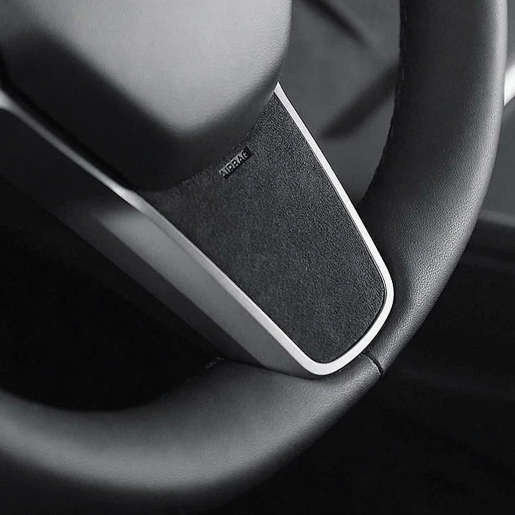 Alcantara Steering Wheel Panel Patch for Tesla Model 3/Y