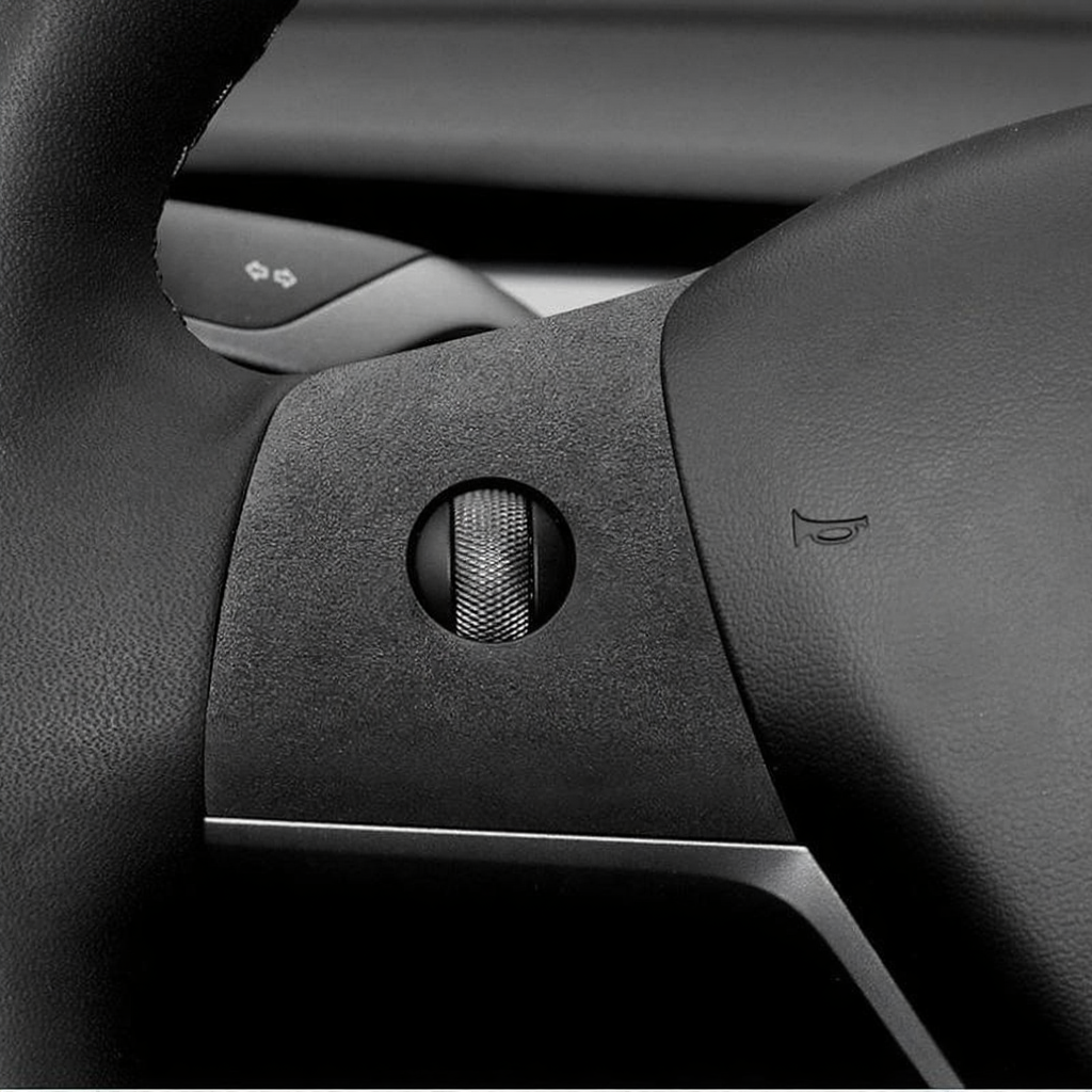 Alcantara Steering Wheel Panel Patch for Tesla Model 3/Y