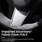 Alcantara Tesla Hand Stitch Steering Wheel Cover for Model 3/Y (2017-2024)