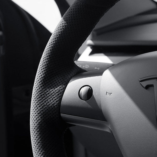 Alcantara Tesla Hand Stitch Steering Wheel Cover for Model 3/Y (2017-2024)