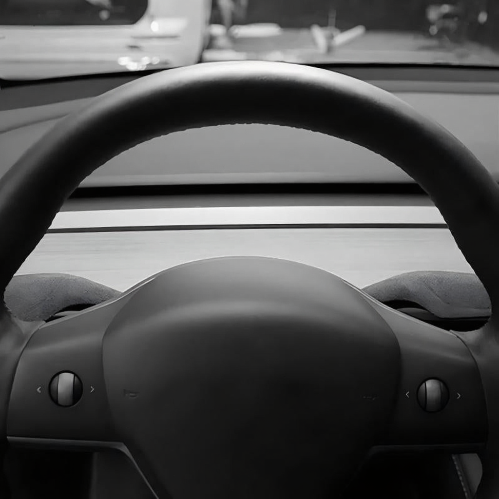 Alcantara Turn Signal Stalk Covers for Tesla Model 3/Y