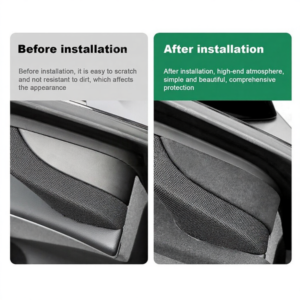 Alcantara Window Audio Trim Cover for Tesla Model 3 Highland/Model Y Juniper