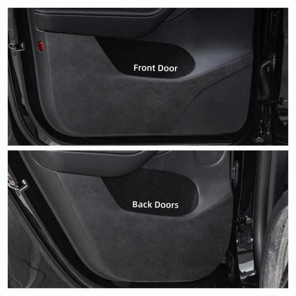 Alcantara door kick protection mat for Tesla Model 3/Y
