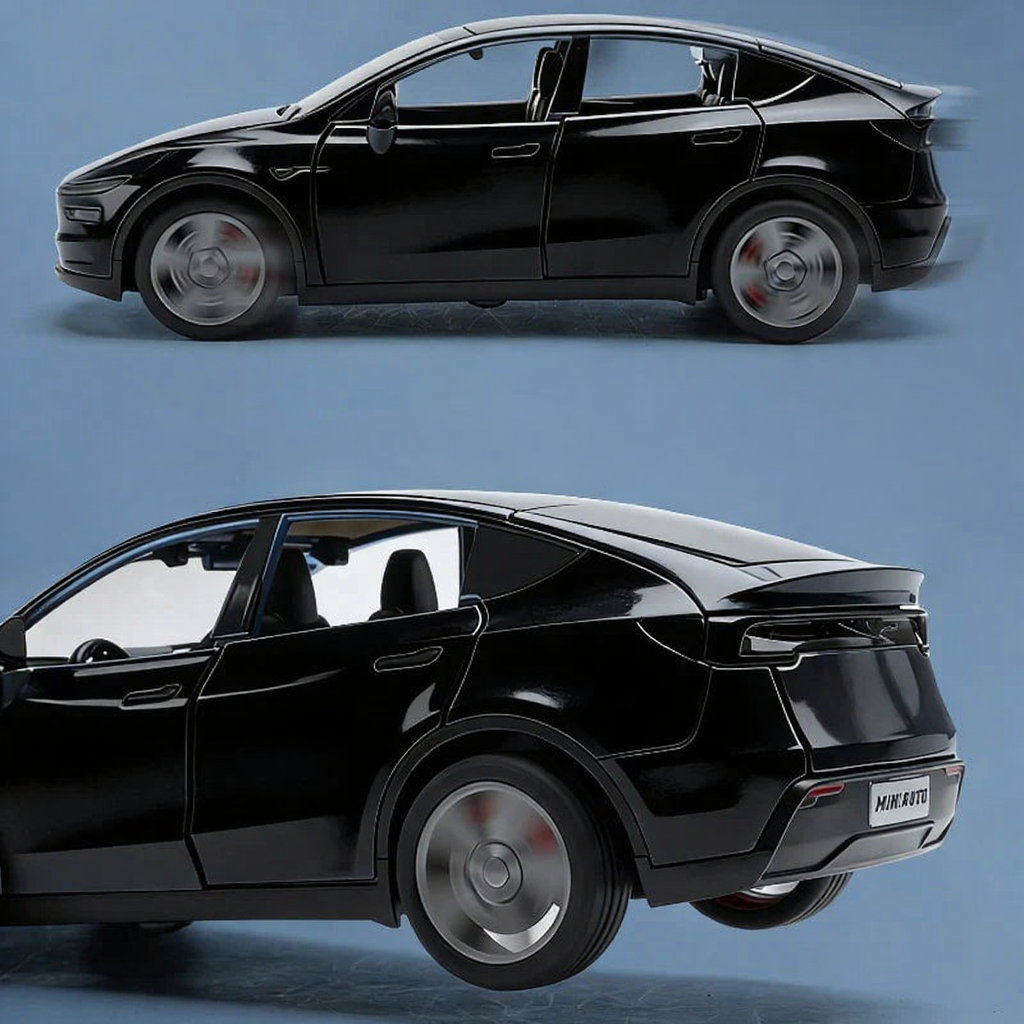 1:32 Alloy Car Model with Sound and Light Diecast for Tesla Model Y Juniper