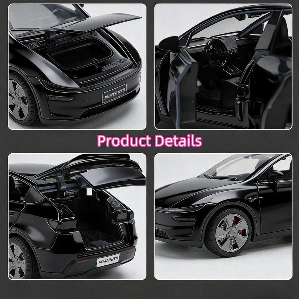 1:32 Alloy Car Model with Sound and Light Diecast for Tesla Model Y Juniper