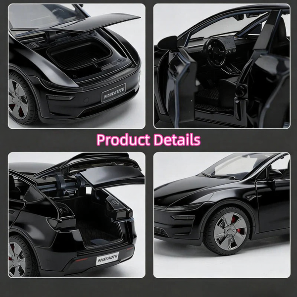1:32 Alloy Car Model with Sound and Light Diecast for Tesla Model Y Juniper